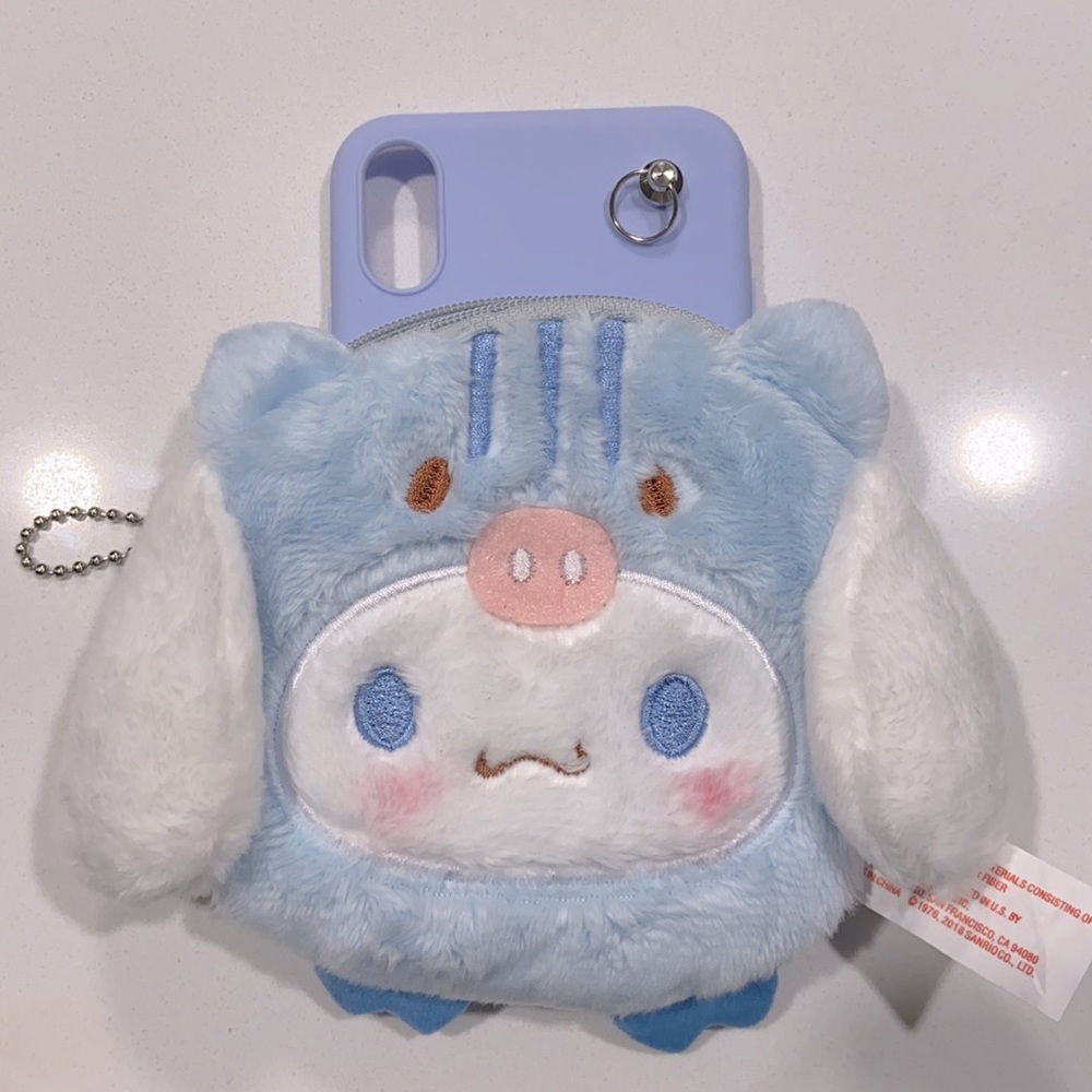 Sanrio Lavender iPhone Case with Coin-pouch